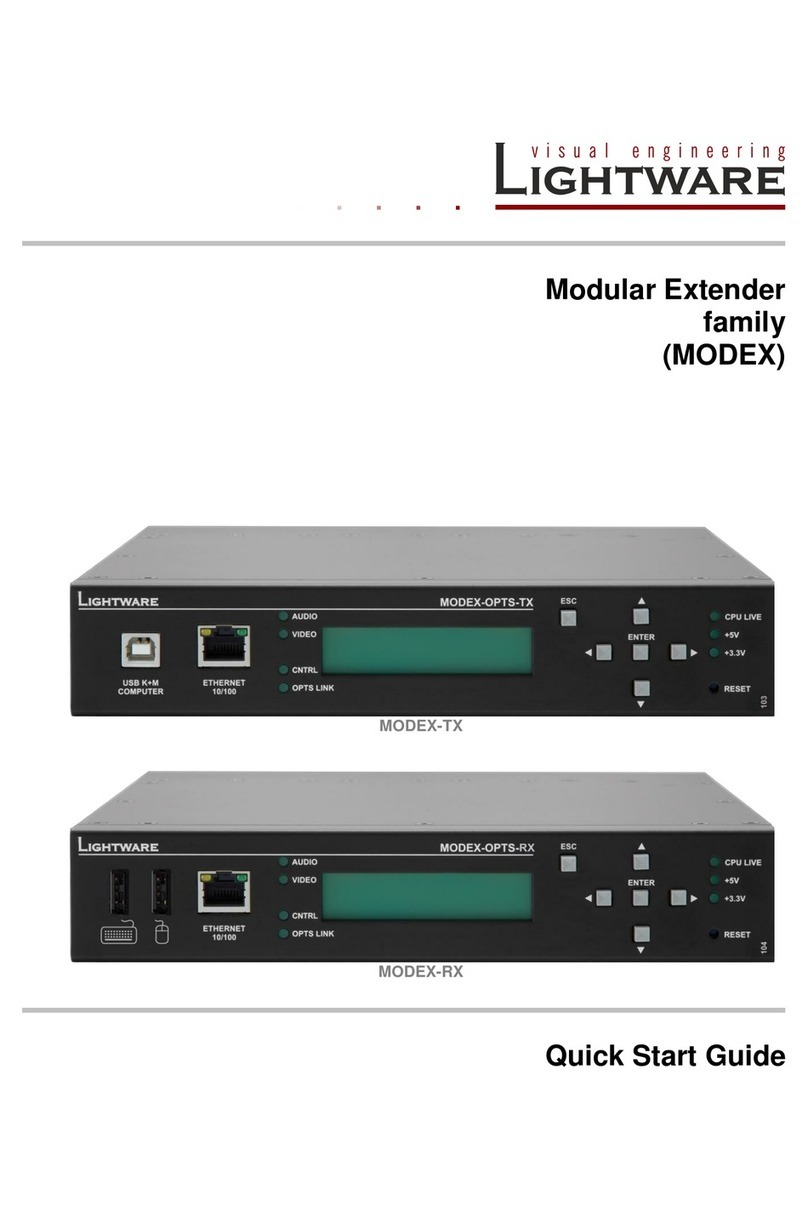 Lightware Modex-Tx quick start guide