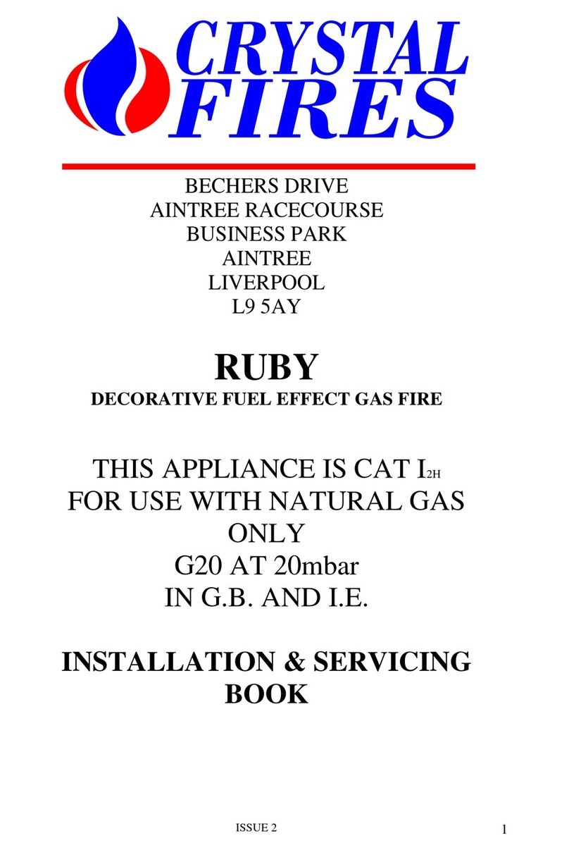 crystal fires Ruby Installation & servicing book