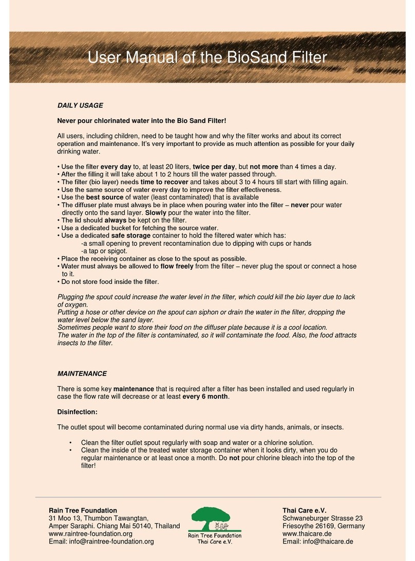 Rain Tree BioSand Filter user manual