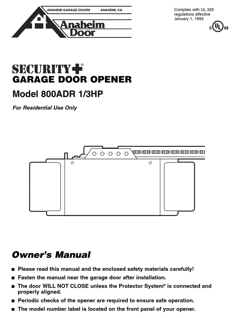 Anaheim Automation Security+ 800ADR 1/3HP owner's manual Anaheim Automation Security+ 800ADR 1/3HP owner's manual