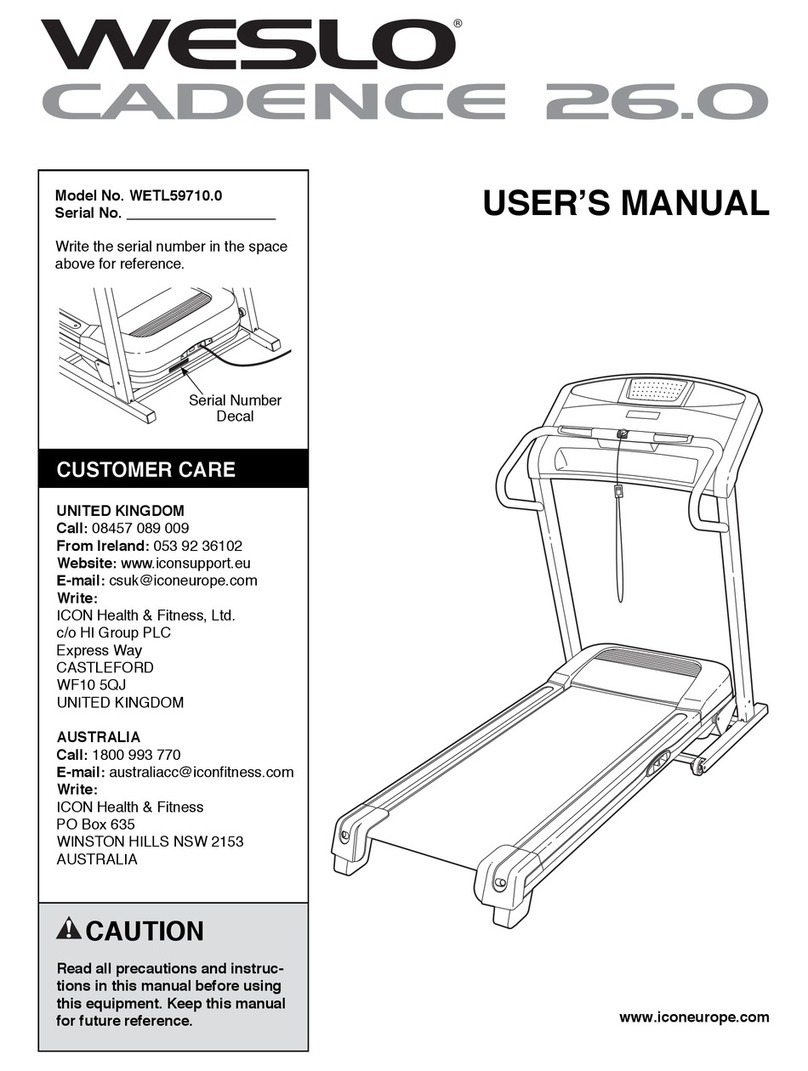 Weslo WETL59710.0 User manual