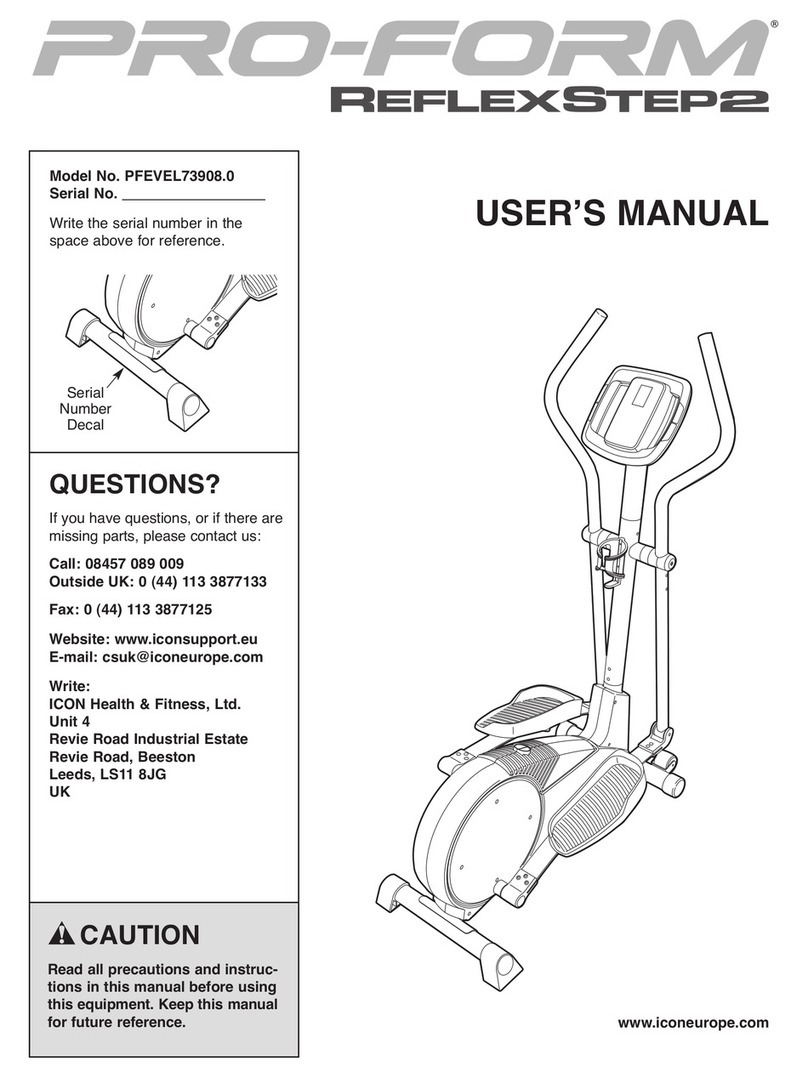 Pro-Form PFEVEL73908.0 User manual
