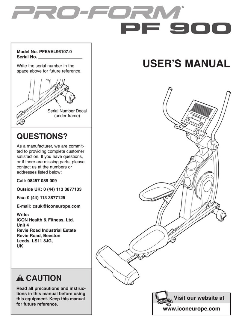 Pro-Form PFEVEL96107.0 User manual