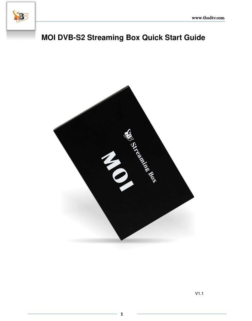 tbs electronics MOI DVB-S2 Streaming Box User manual tbs electronics MOI DVB-S2 Streaming Box User manual