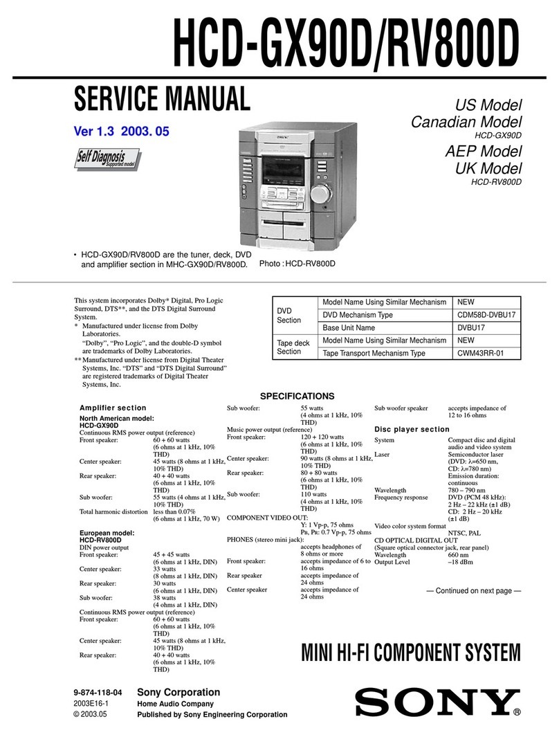 Sony HCD-GX90D User manual