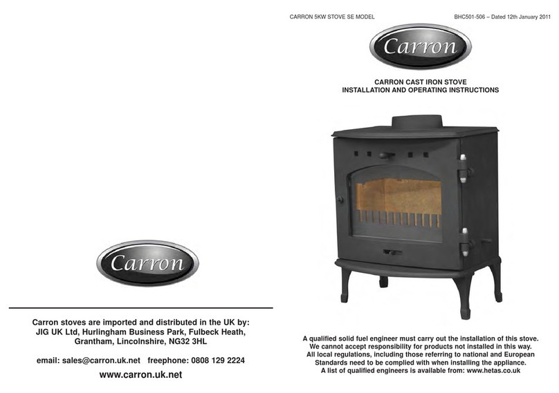 CARRON CAST IRON STOVE User manual