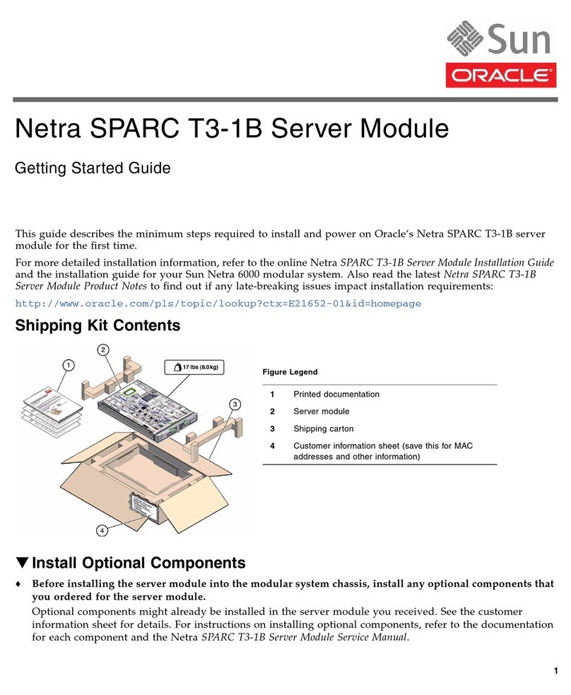 Sun Oracle Netra SPARC T3-1B User manual