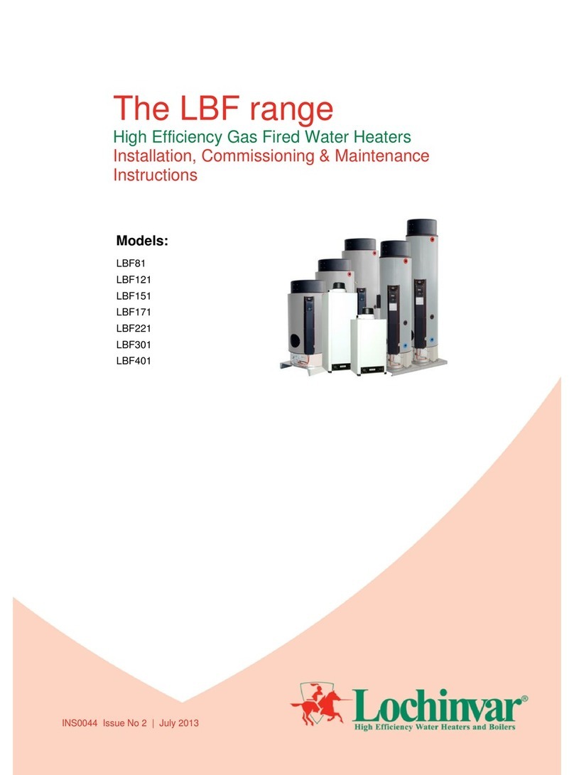Lochinvar LBF81 Installation, commissioning & maintenance instructions