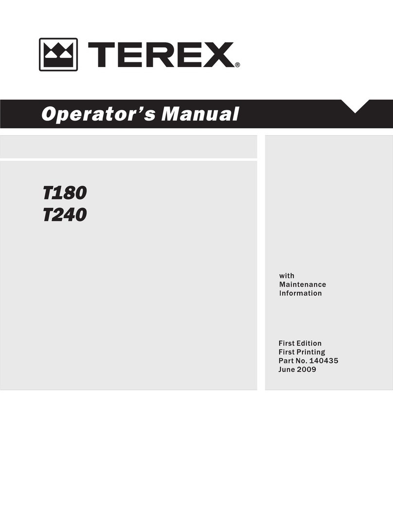 Terex T180 Operator's manual