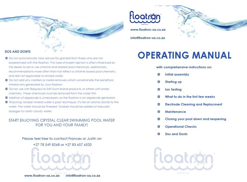 Floatron Solar Powered Pool Purifier operating manual