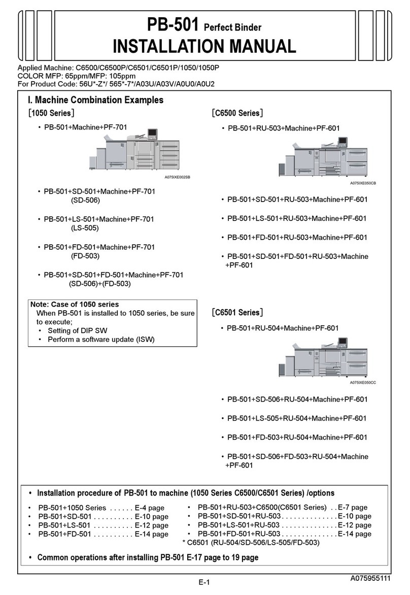 Konica Minolta PB-501 installation manual