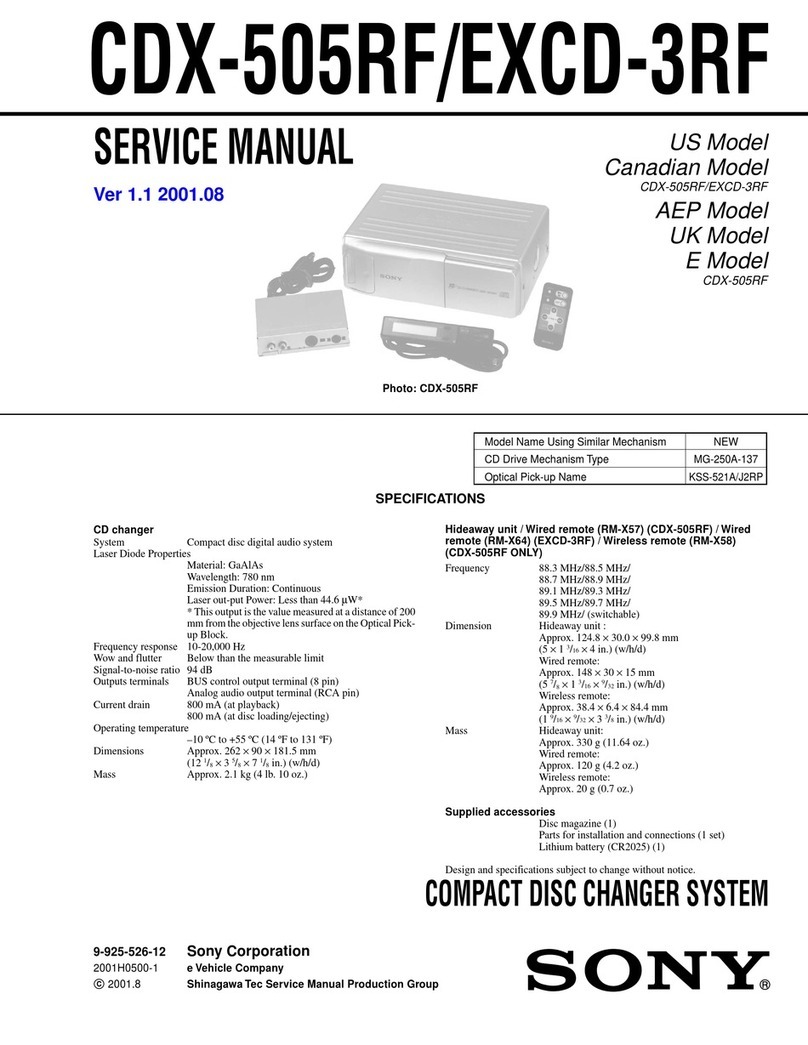 Sony CDX-505RF/EXCD-3RF Service manual