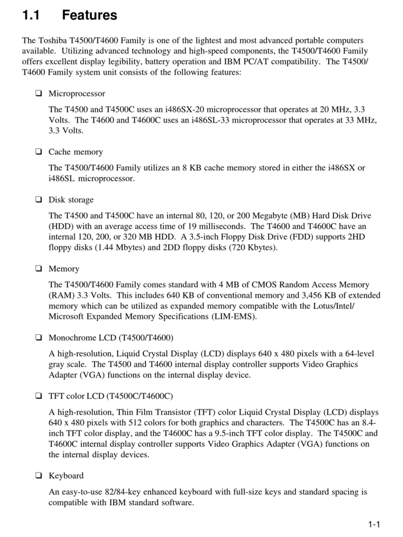 Toshiba T-Series T4500 user manual