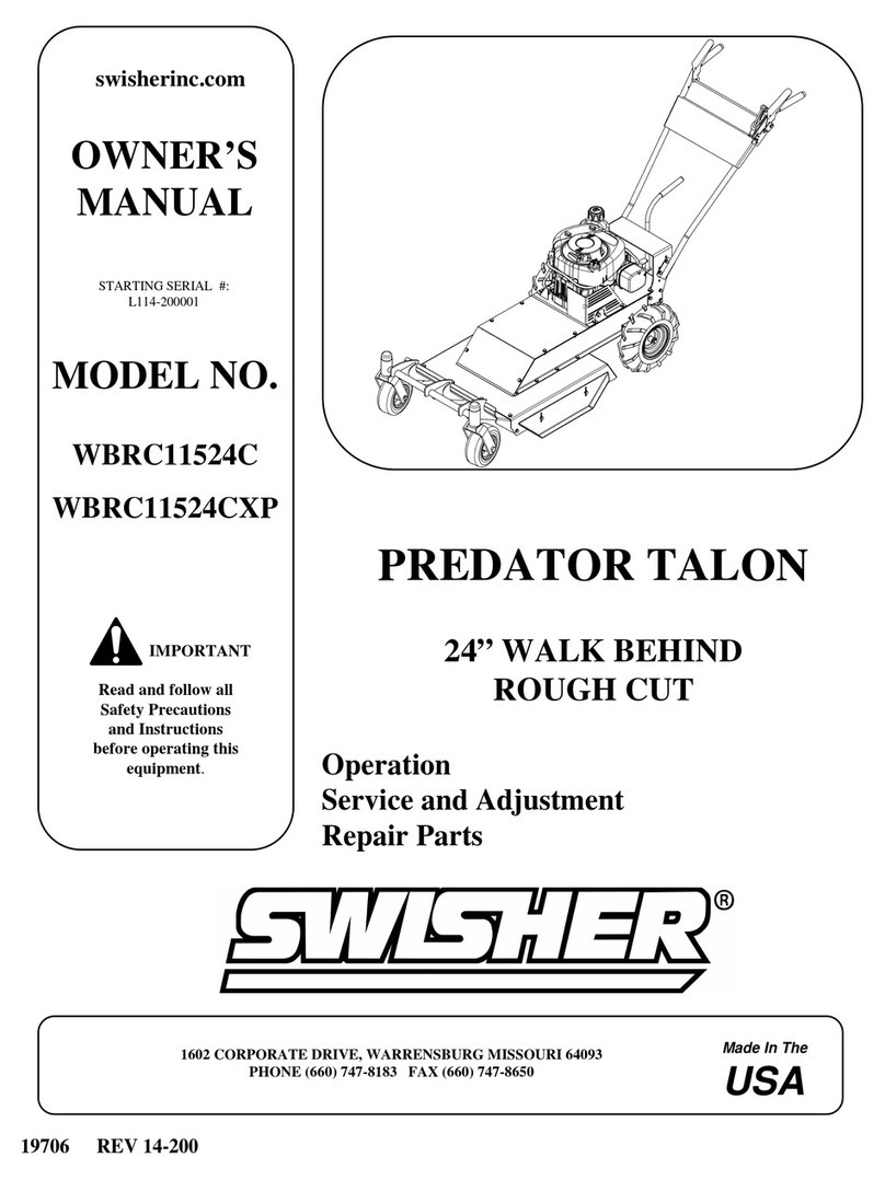 Swisher PREDATOR TALON WBRC11524C User manual