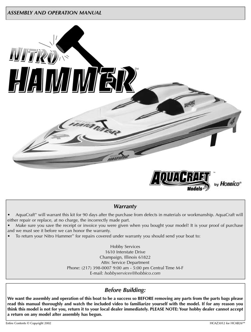 Hobbico Nitro Hammer Installation and operating instructions