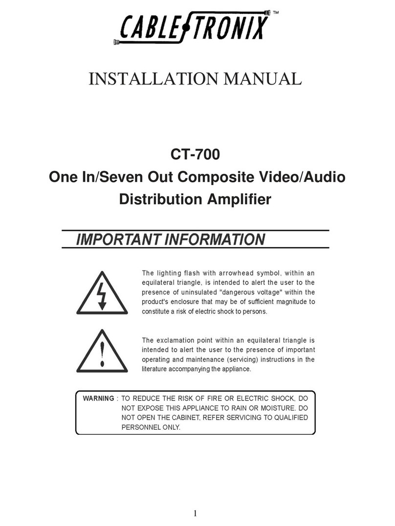 Cable-Tronix CT-700 installation manual