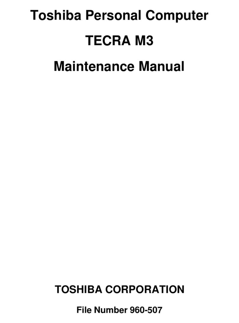 Toshiba Tecra M3 Series Maintenance manual