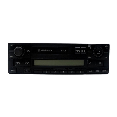 Volkswagen Radio Beta operating instructions