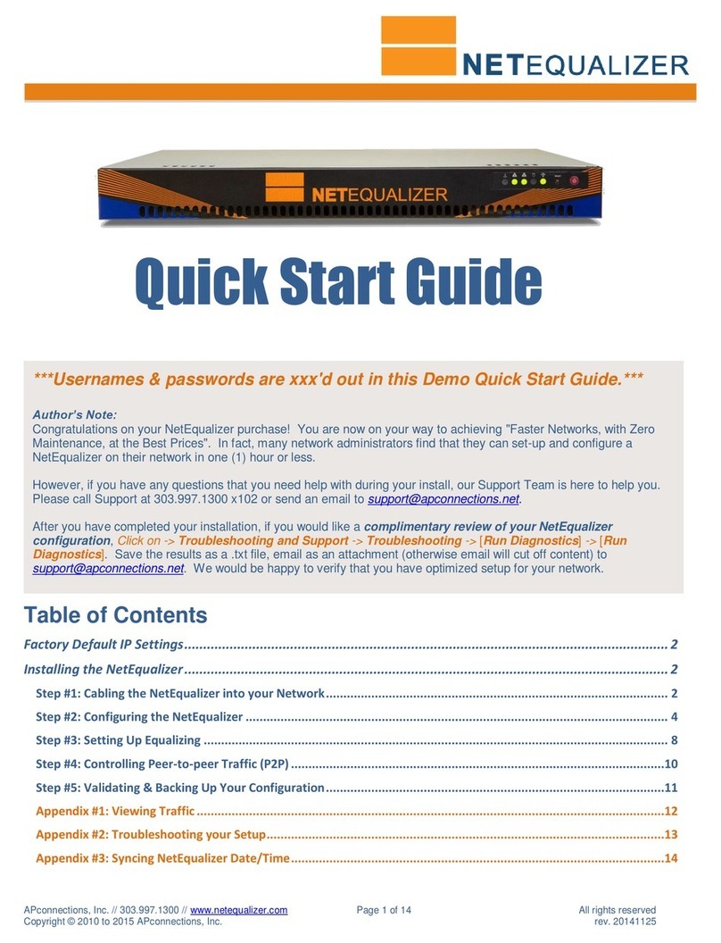 Netequalizer NE3000-10 quick start guide
