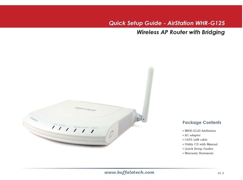 Buffalo Tech AirStation WHR-G125 Quick setup guide