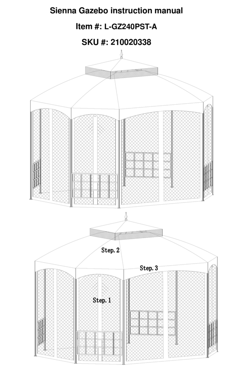 Sunjoy Sienna Gazebo L-GZ240PST-A User manual