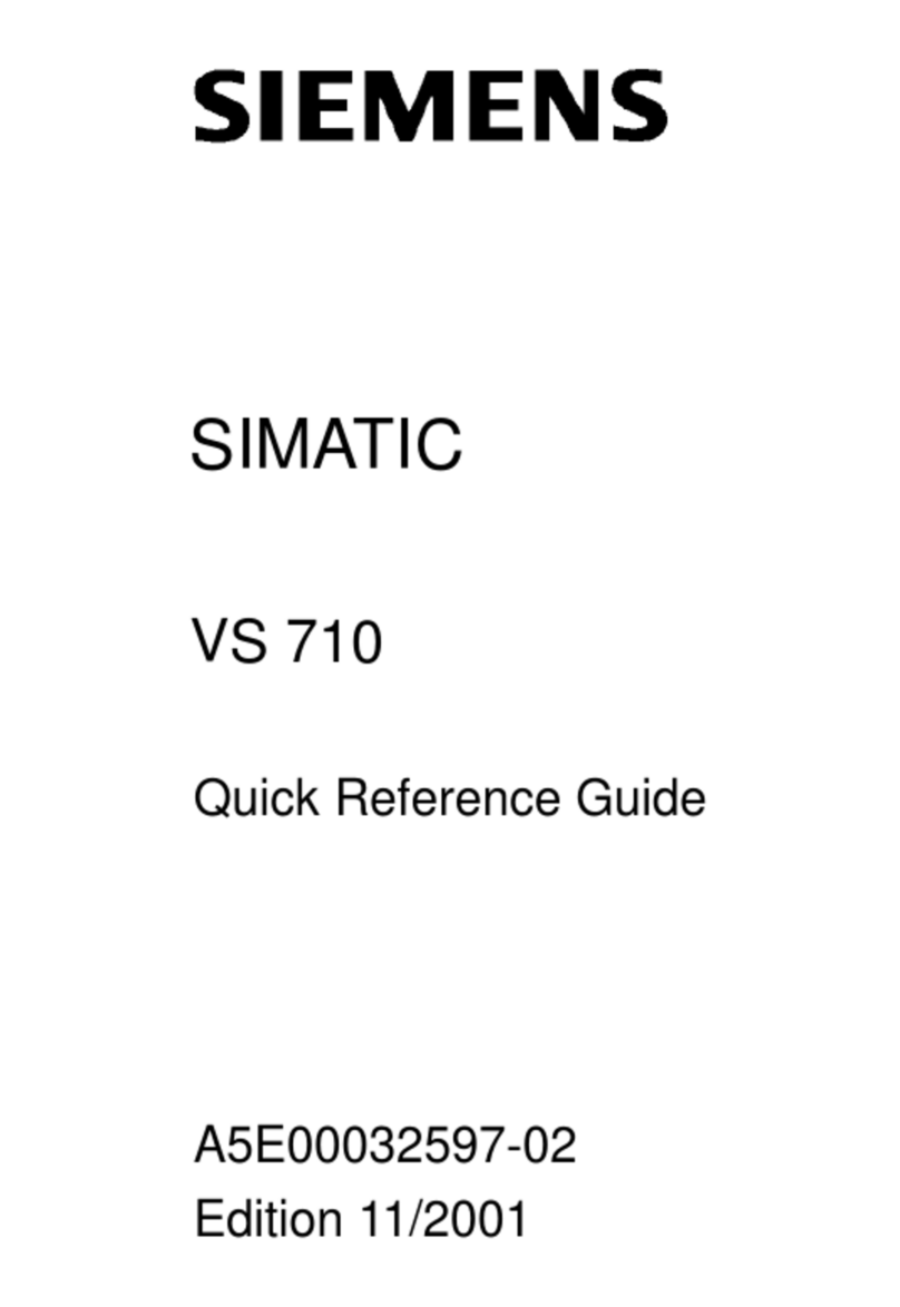 Siemens Simatic VS 710 Quick reference guide Siemens Simatic VS 710 Quick reference guide