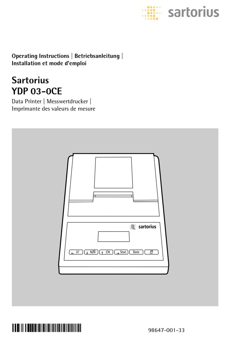 Sartorius YDP 03-0CE User manual