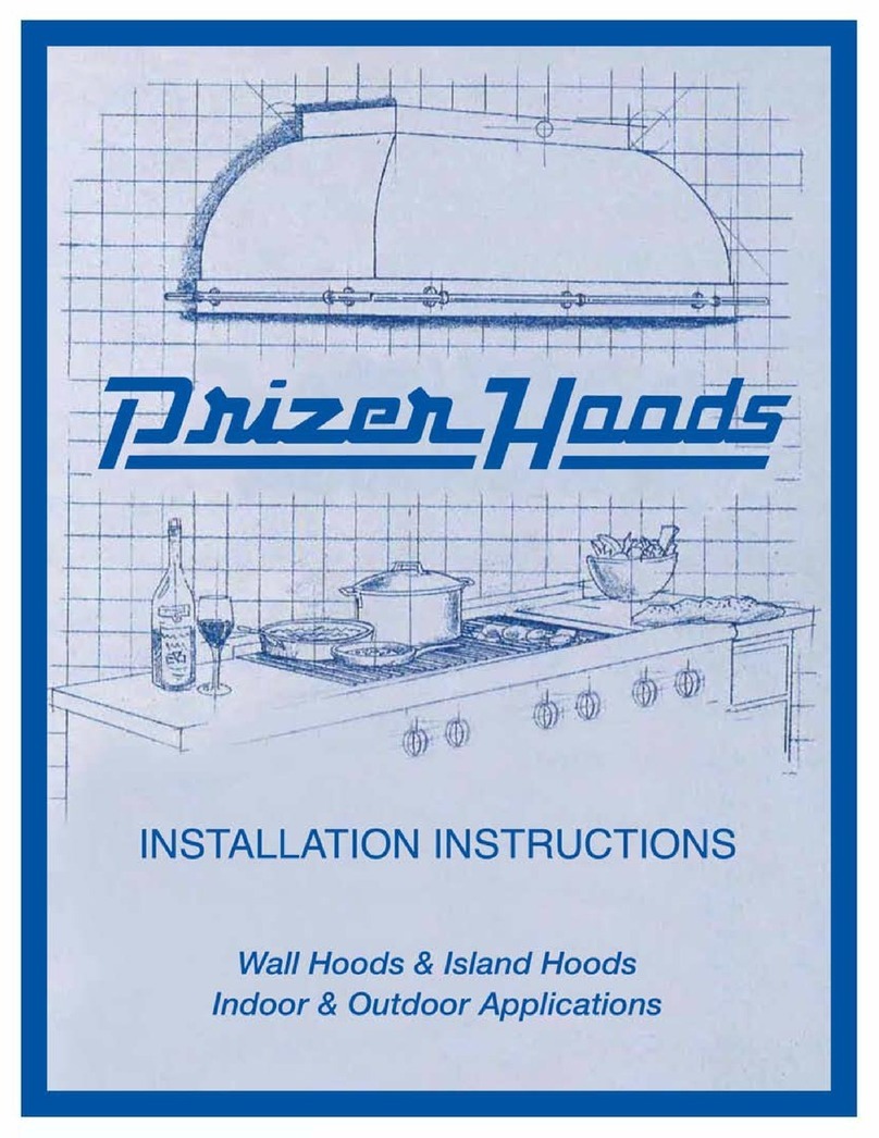 Prizer Hoods CFM300 installation instructions