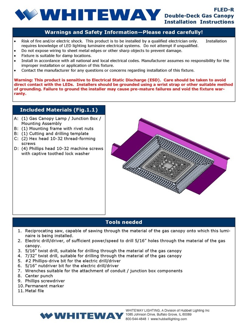 Whiteway FLED-R installation instructions