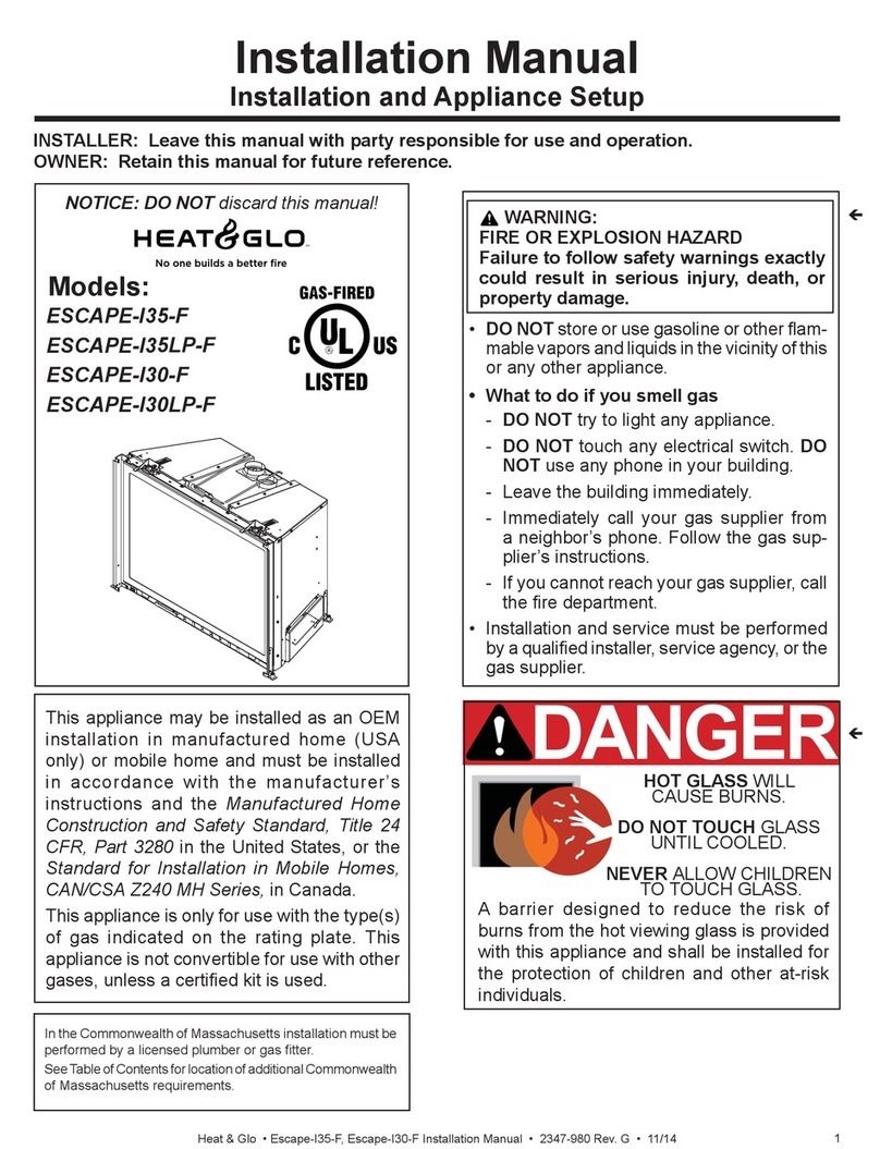 Heat & Glo ESCAPE-I35-F User manual