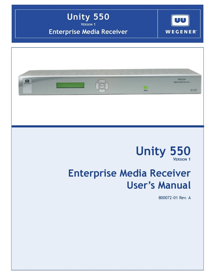 Wegener UNITY 550 user manual