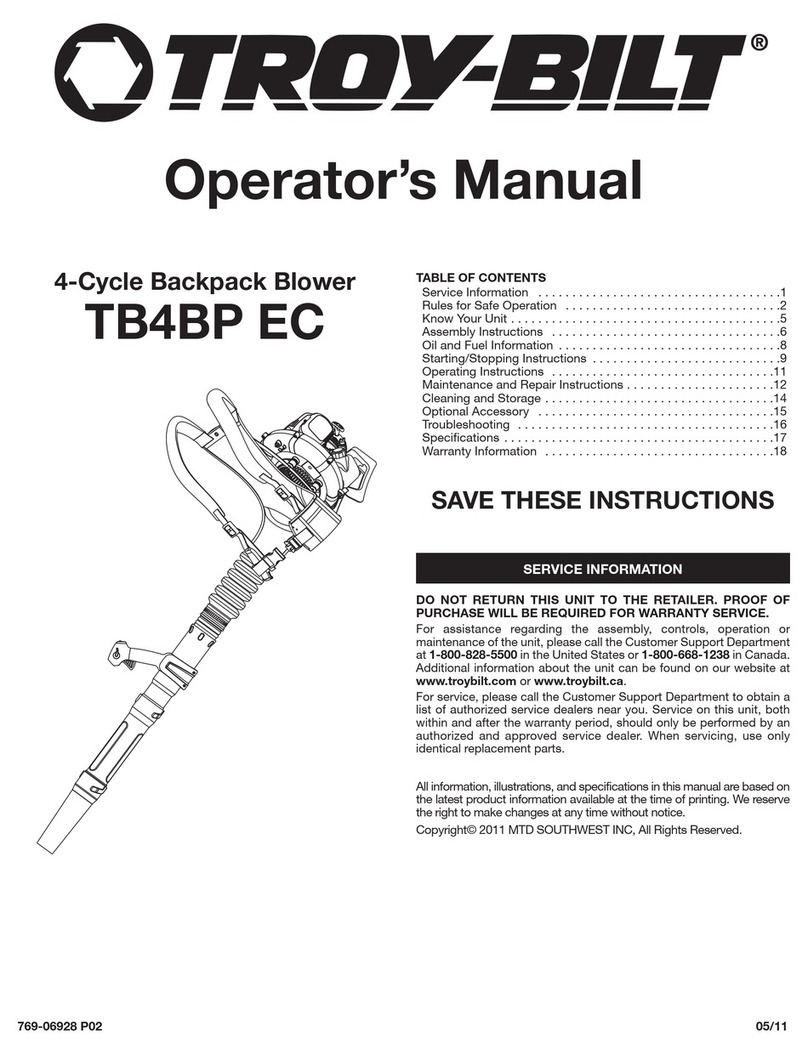 Troy-Bild TB4BP EC Operator's manual