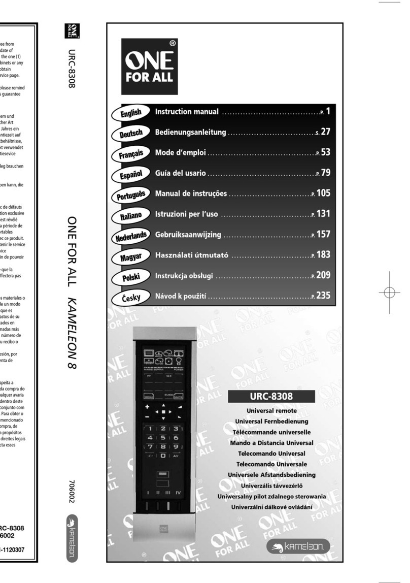 One Forall KAMELEON URC-8308 instruction manual