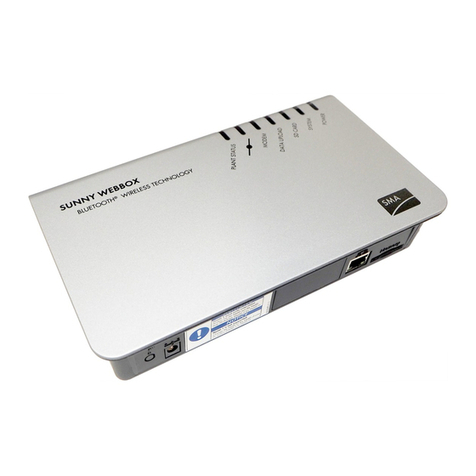 SMA SUNNY WEBBOX with Bluetooth user manual SMA SUNNY WEBBOX with Bluetooth user manual