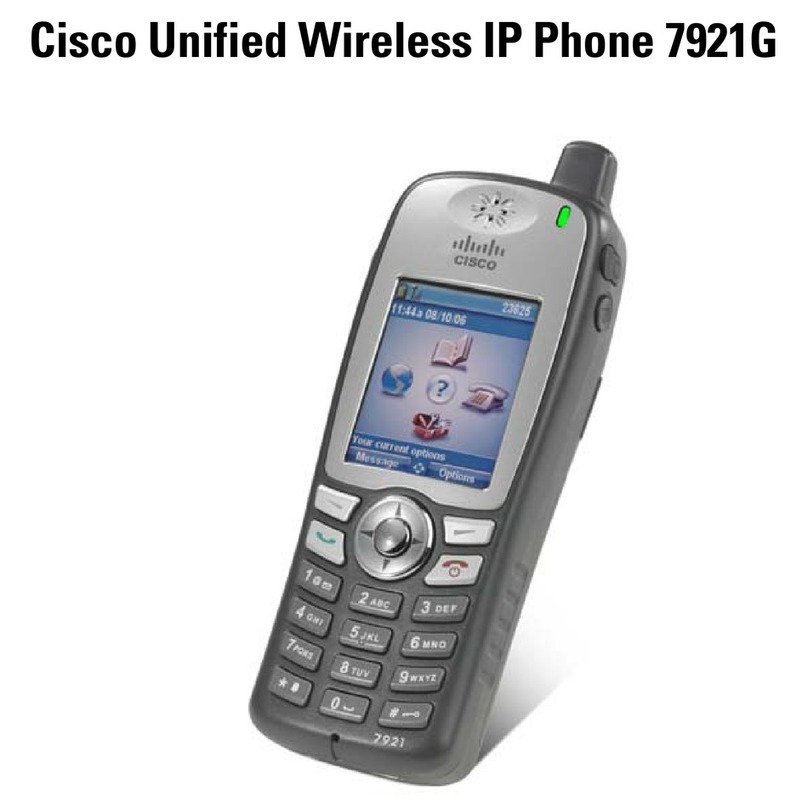 Cisco 7921G - Unified Wireless IP Phone VoIP User manual