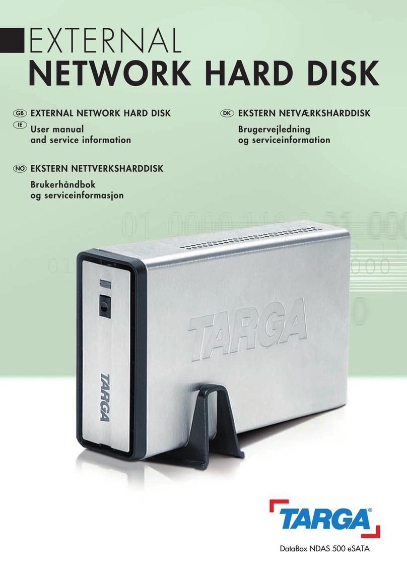 Targa External network hard disk User manual and service information Targa External network hard disk User manual and service information