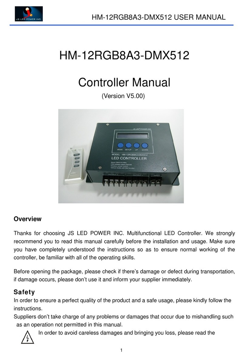 JS Led Power HM-12RGB8A3-DMX512 manual JS Led Power HM-12RGB8A3-DMX512 manual