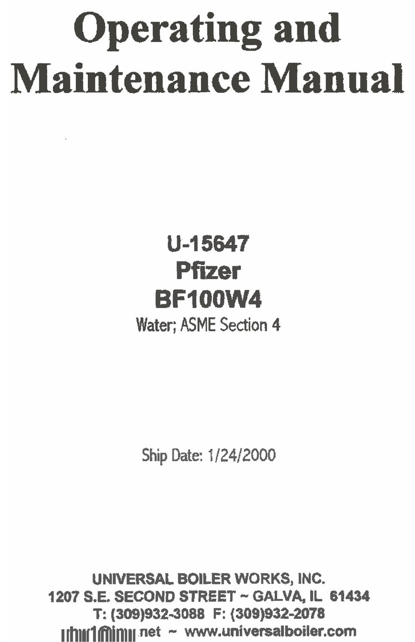 Universal Boiler Works BF100W4 Operating and maintenance instruction