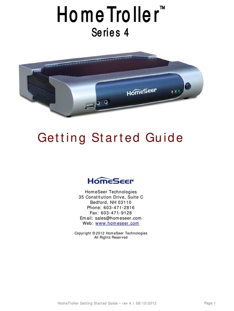 HomeSeer HomeTroller Series 4 Getting started guide