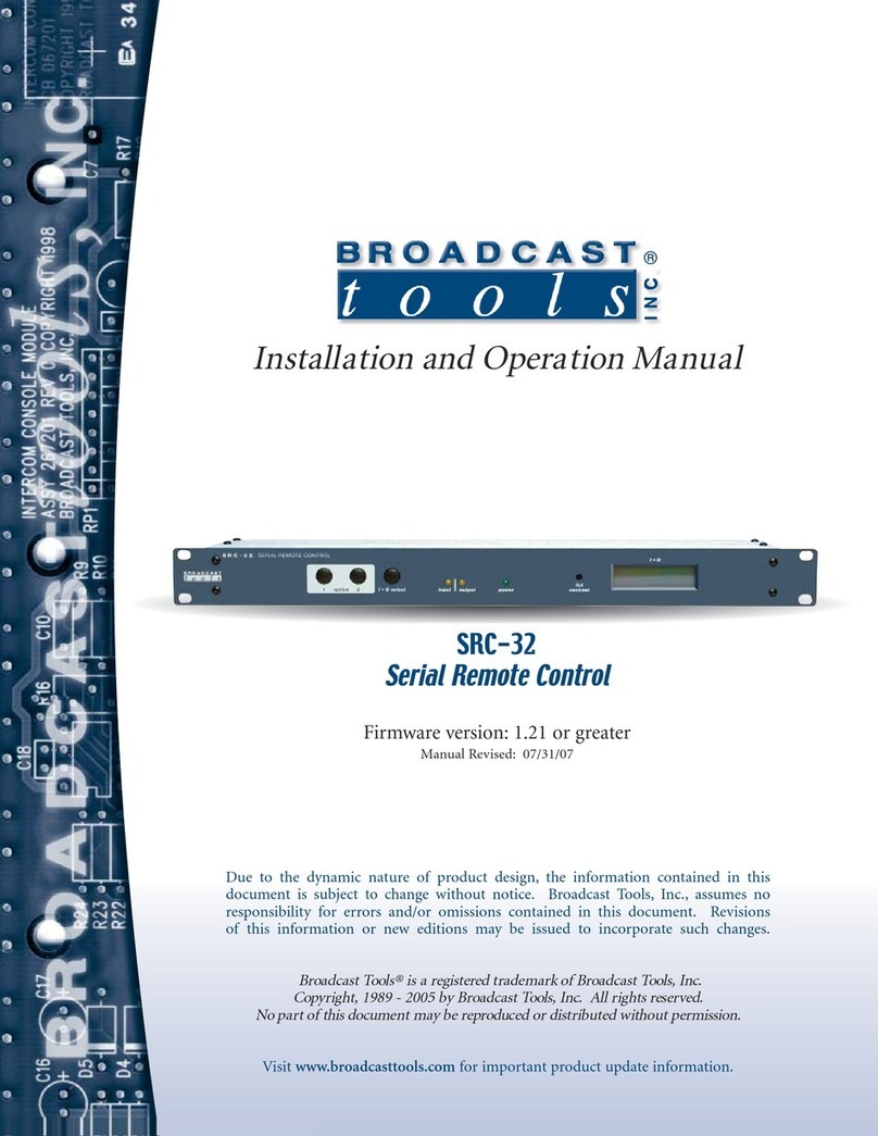 Broadcast Tools SRC-32 User manual