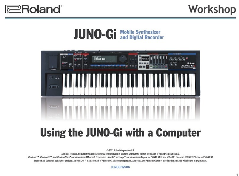 Roland JUNO-Gi User manual Roland JUNO-Gi User manual