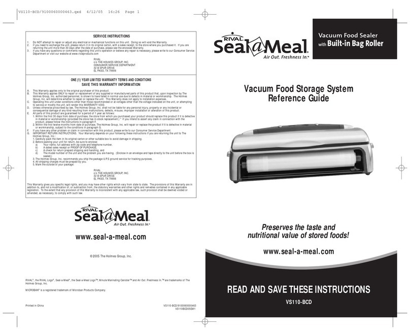 Seal-a-Meal VS110-BCD reference guide