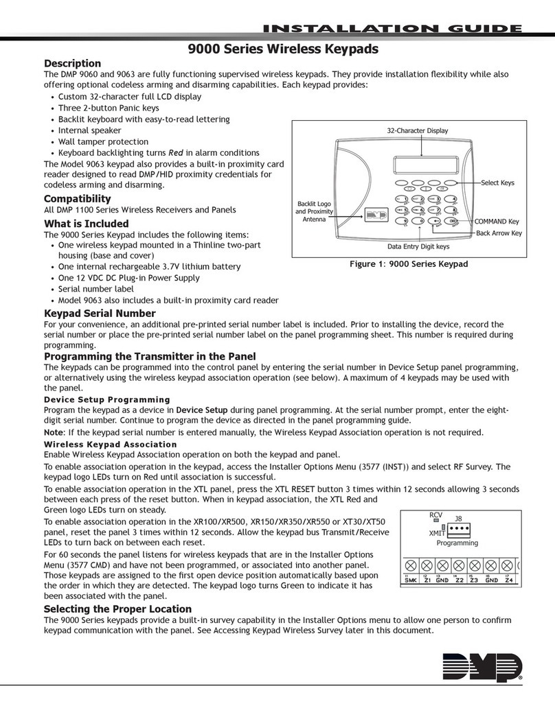 DMP Electronics 9000 Series User manual