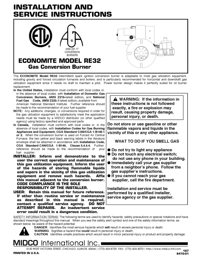 Economite RE32 Installation and service instructions Economite RE32 Installation and service instructions