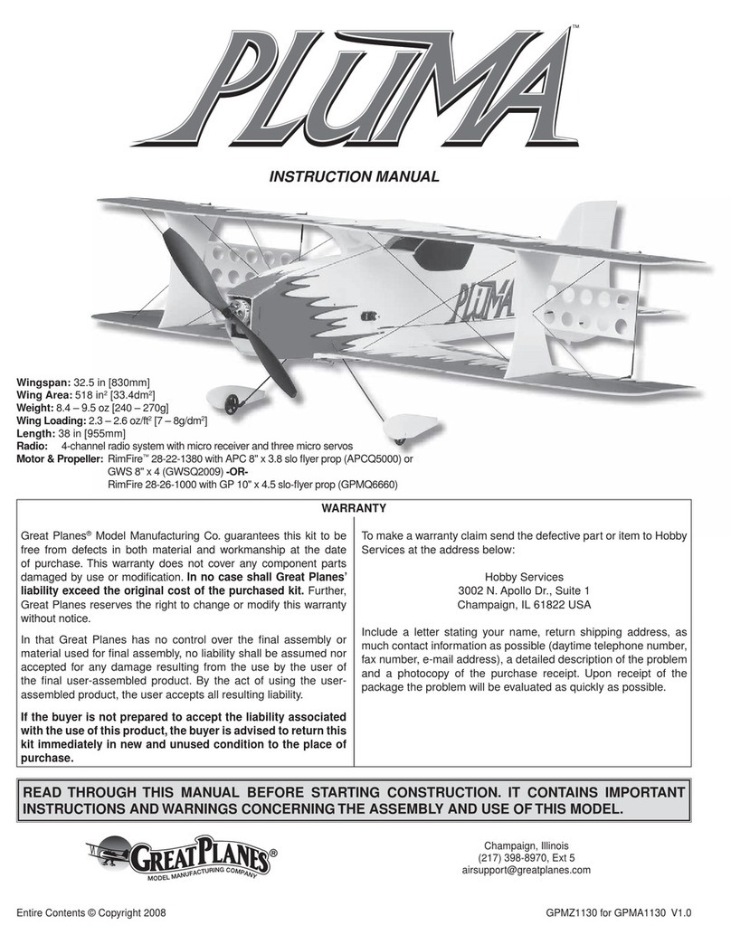 GREAT PLANES Pluma 3D User manual