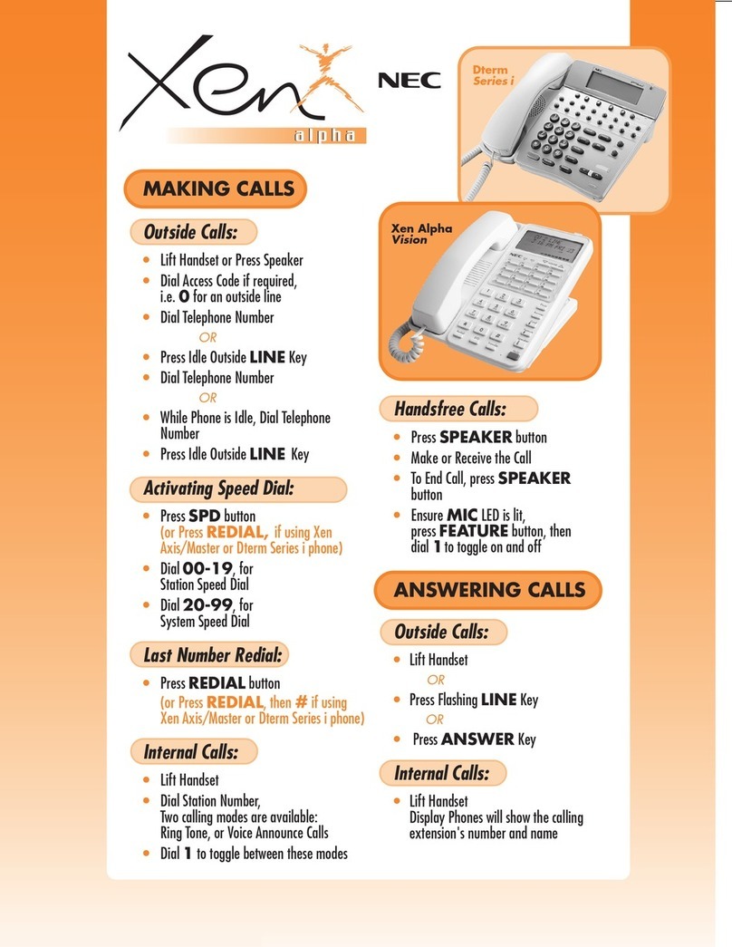 NEC Dterm Series i User manual