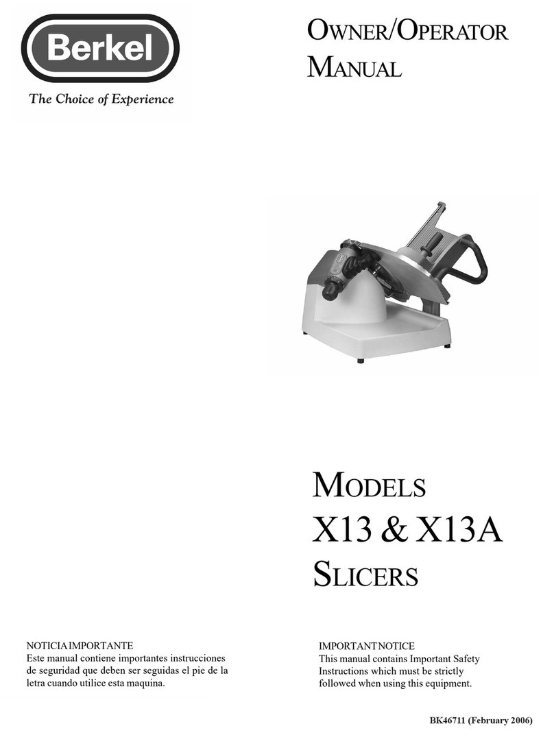Berkel X13 Owner's manual