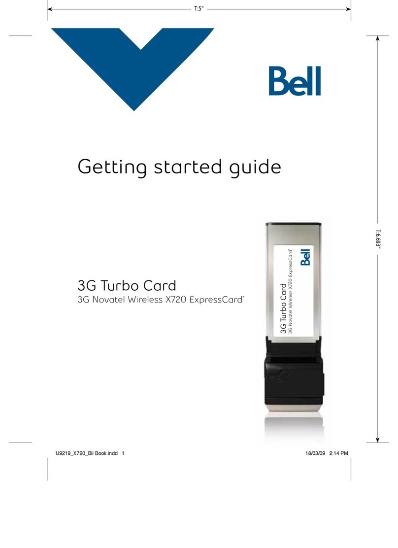 Bell 3G Turbo Card Getting started guide