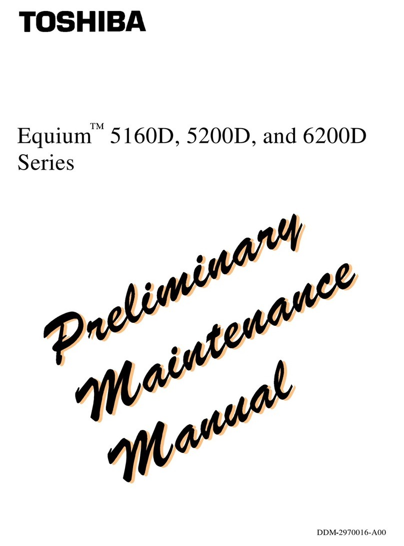 Toshiba Equium 5160D Preliminary maintenance manual