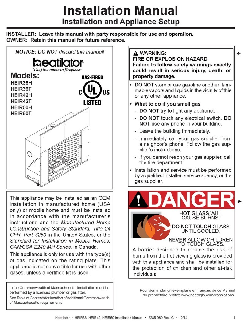Heatilator HEIR36H User manual